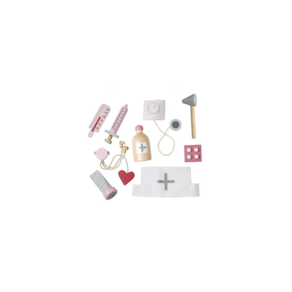 JaBaDaBaDo Drewniany Zestaw Lekarski Różowy 3+