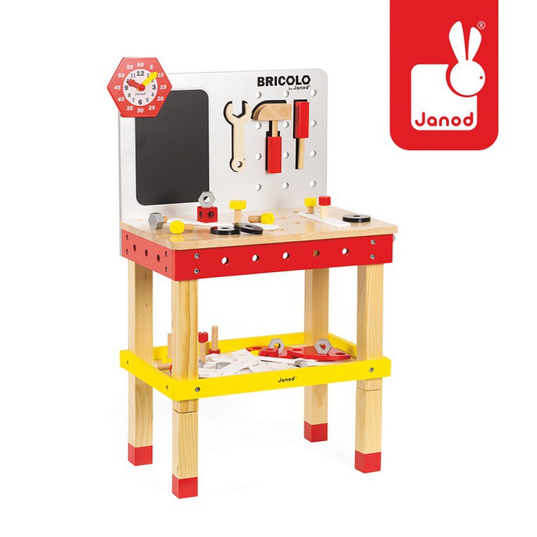 Janod Stolik Warsztatowy Bricolo z Akcesoriami 40 el. 3+