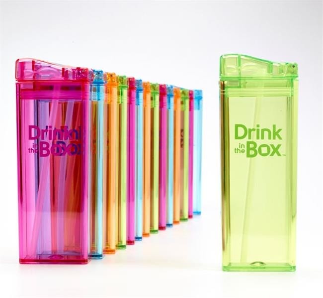 Drink In The Box Bidon ze słomką zielony 350ml 1+