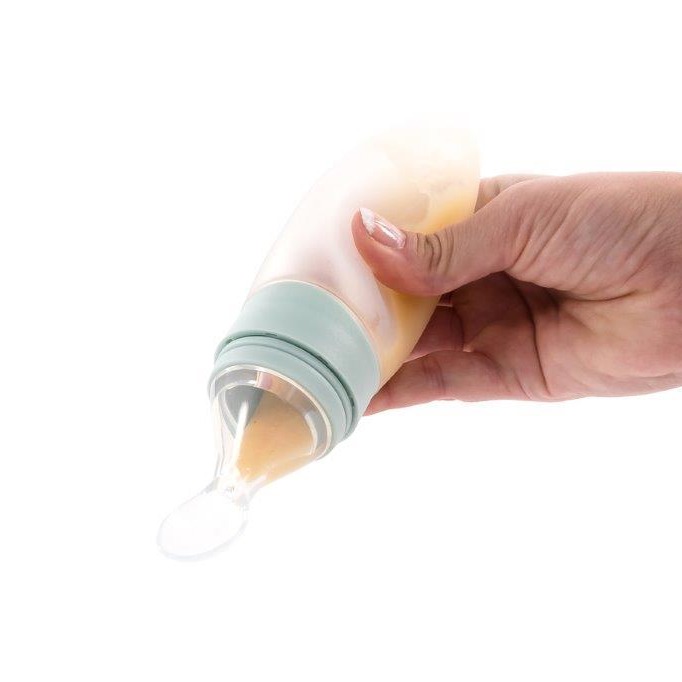 Bo Jungle Pojemnik Silikonowy z Łyżeczką Blue Mint