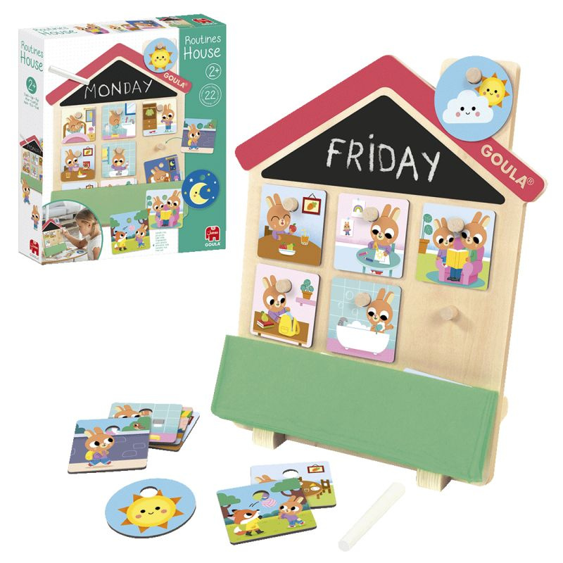 Goula Drewniana Tablica Rutyny Routines House 2+