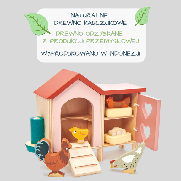 Tender Leaf Toys Kurnik z kurami 12m+ Drewniane Figurki