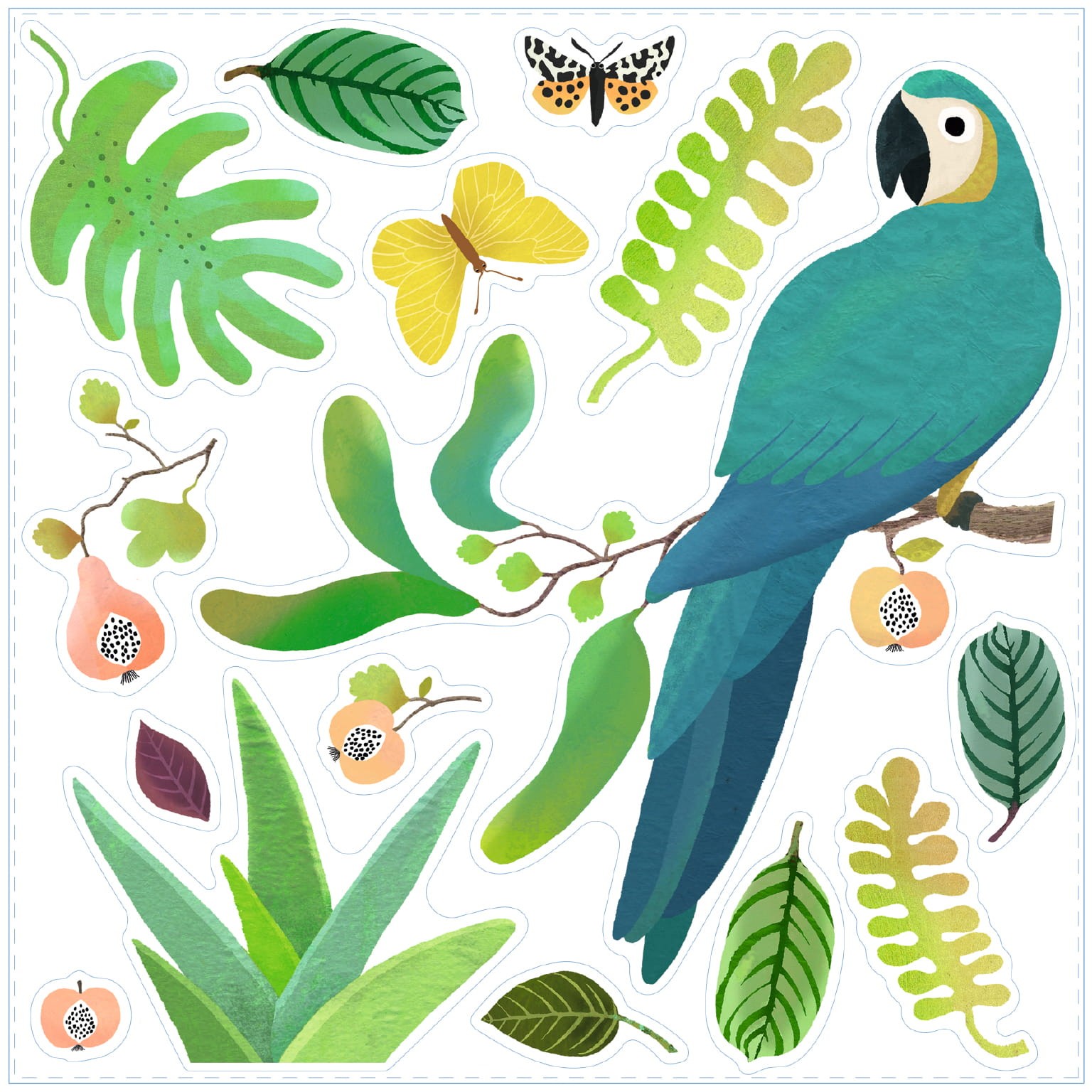 Djeco Naklejki na okno Dżungla 3+