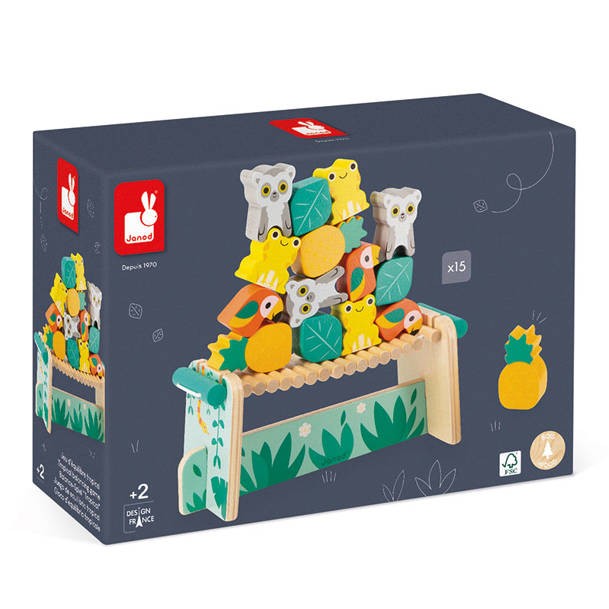 Janod Gra Balansowa Tropik Drewniana 2+