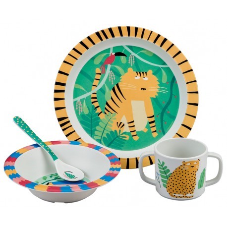 Maison Petit Jour Zestaw Naczyń Dżungla 4 el 1+