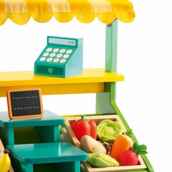 Djeco Stragan z Warzywami Drewniany 4+