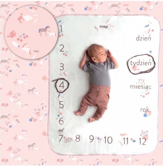 Snap the moment Foto-kocyk Candy Pink 0+ | Dwustronny