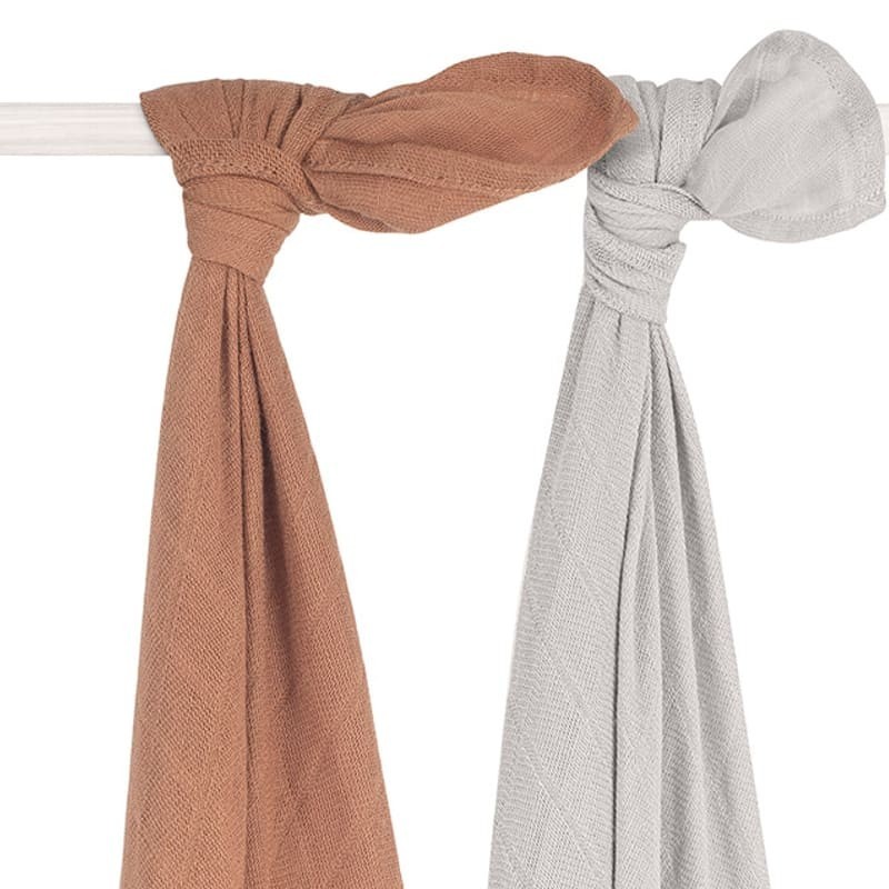 Jollein Otulacze Bambusowe 2 szt. Caramel 115x115 cm