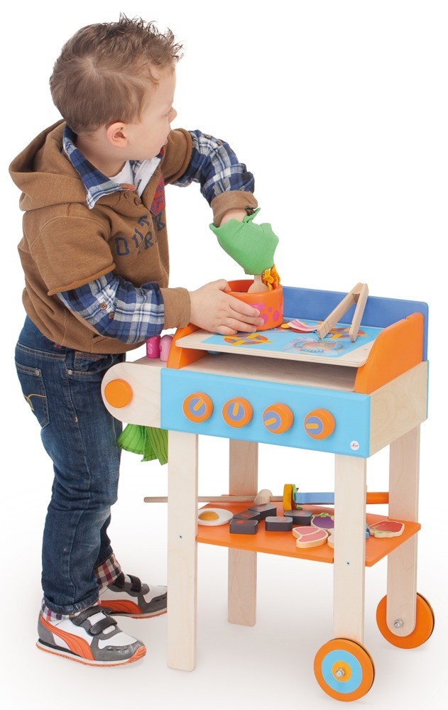 Sevi Grill i Kuchenka 2w1 Drewniany 48el 3+