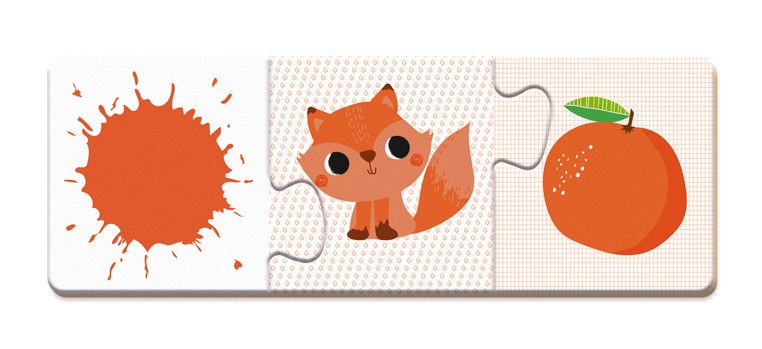 Janod Trzyczęściowe Puzzle Kolory 30 elementów 3+