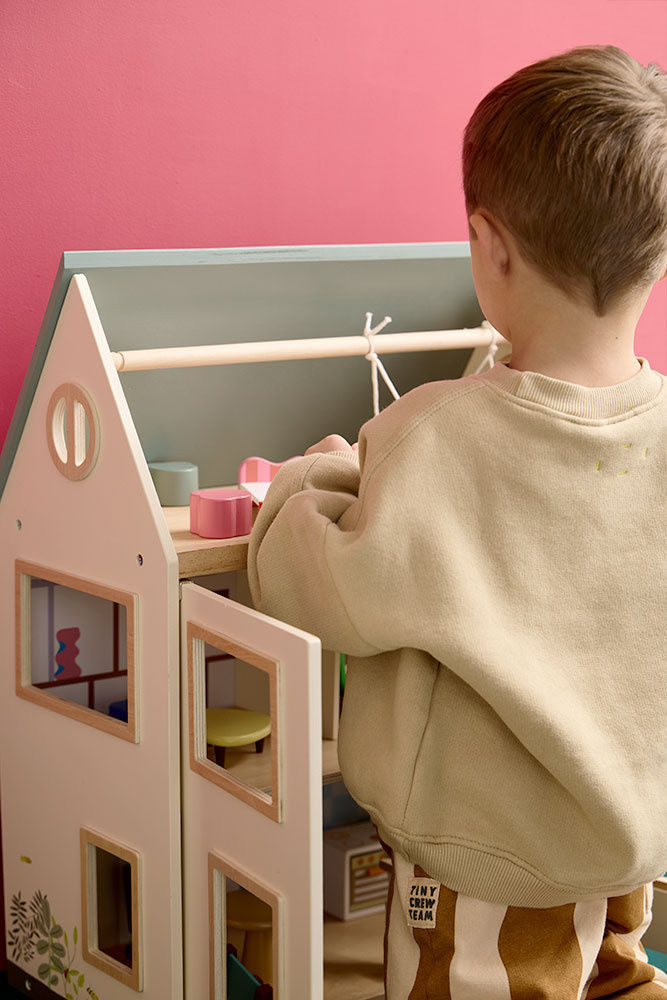 Kid's Concept Domek dla Lalek AIDEN Drewniany 3 Piętra 