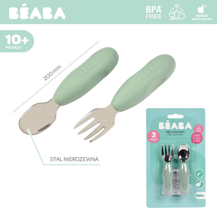 Beaba Zestaw Sztućców Stal Nierdzewna Od 6 Miesięcy