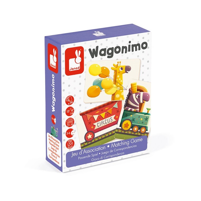 Janod Gra karciana Wagoniki dla dzieci 3+ lat