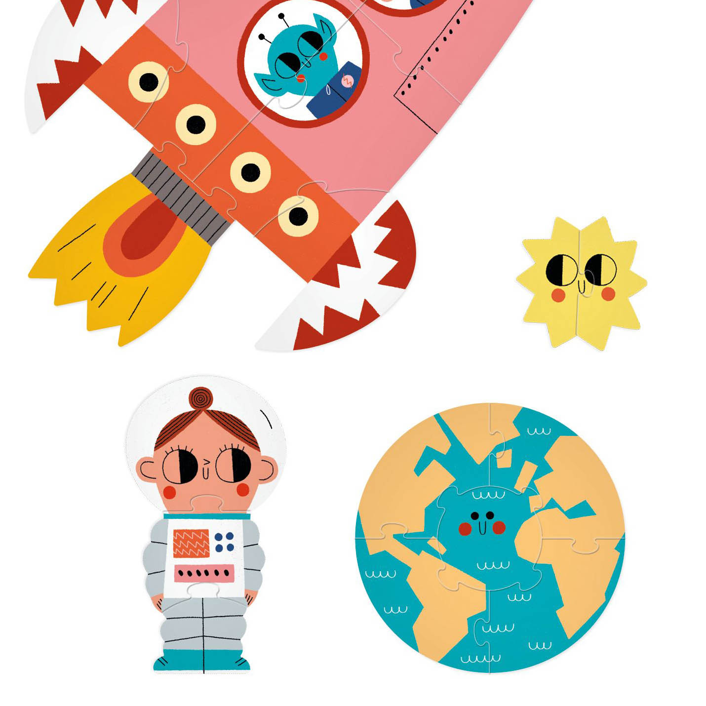 Londji, Puzzle dla dzieci progresywne Walentyna w kosmosie