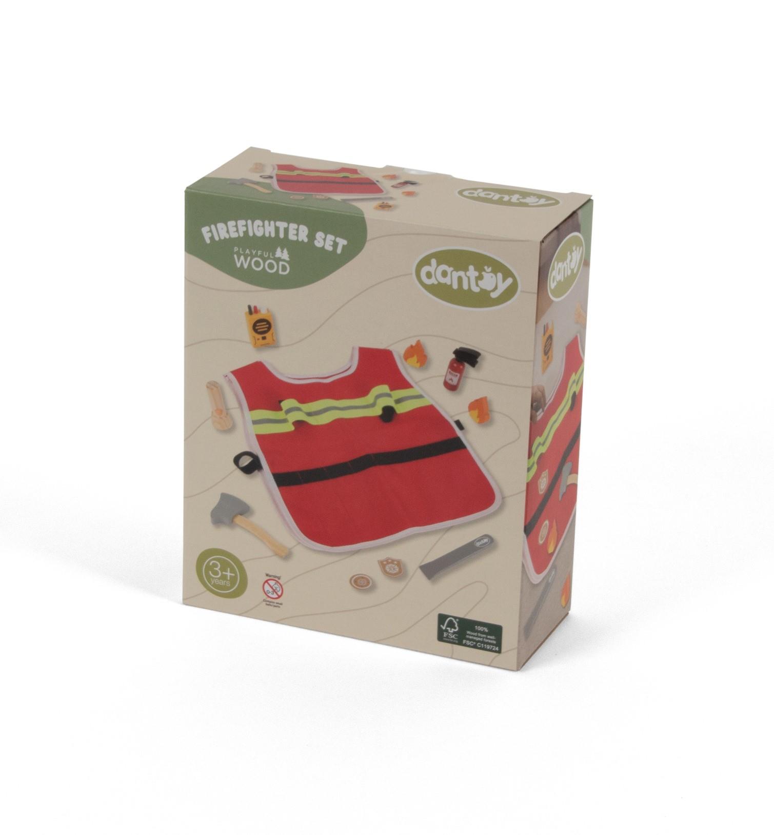Dantoy Zestaw Mały Strażak Drewniany 10el 3+