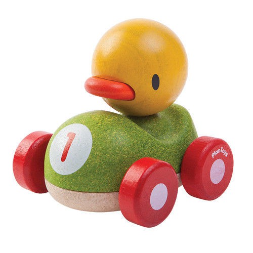 Plan Toys Drewniana Wyścigówka Kaczka 12m+