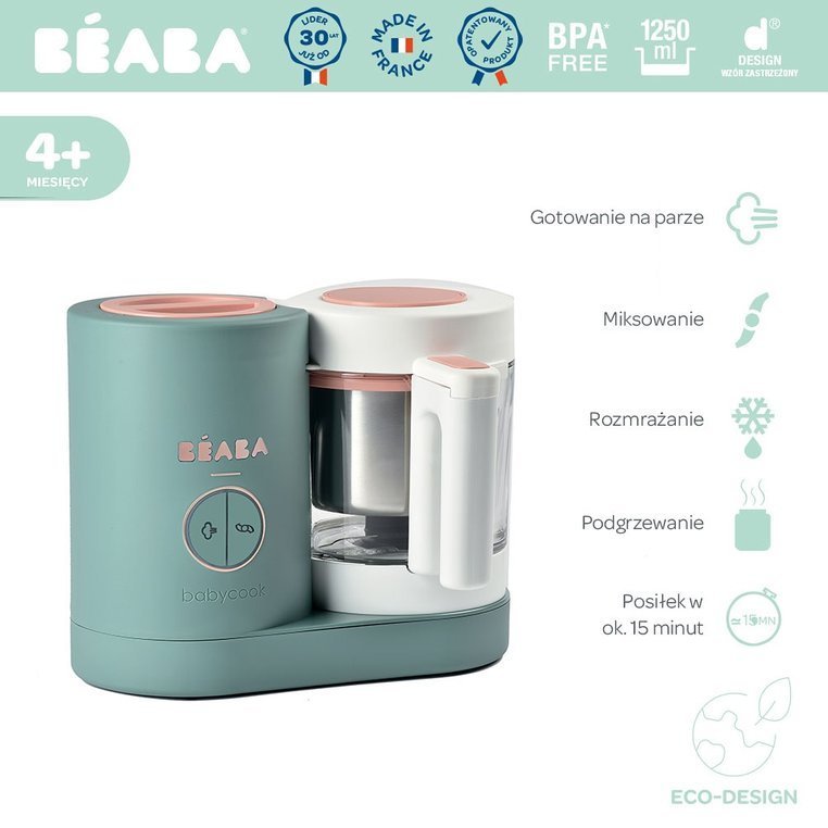 Beaba Babycook Neo Eucalyptus - Urządzenie 4w1 dla Dzieci