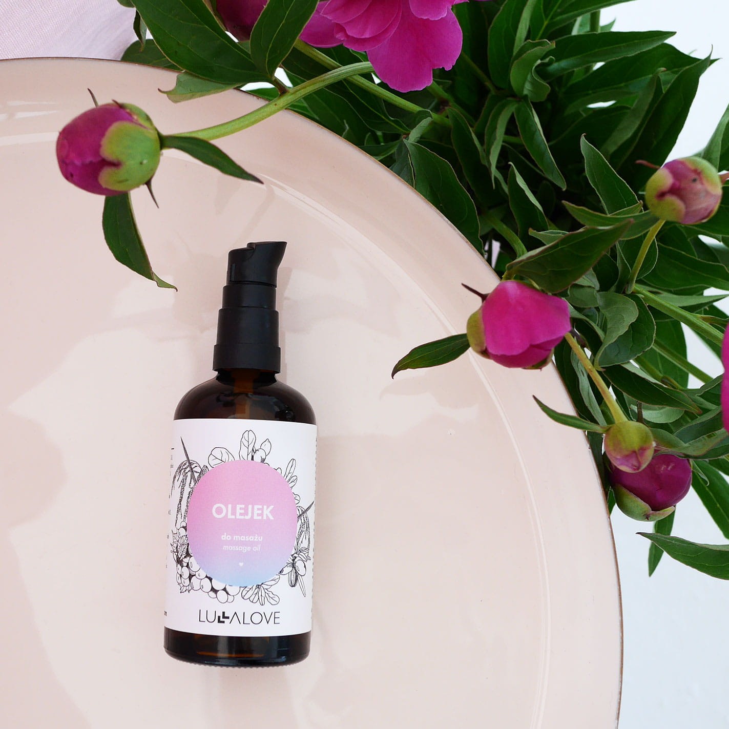 Lullalove Olejek do masażu 100 ml - Naturalny, dla Dzieci i Mam 0+