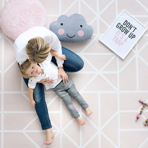 Toddlekind Mata Piankowa Puzzle Nordic Vintage Nude Pink 120x180cm