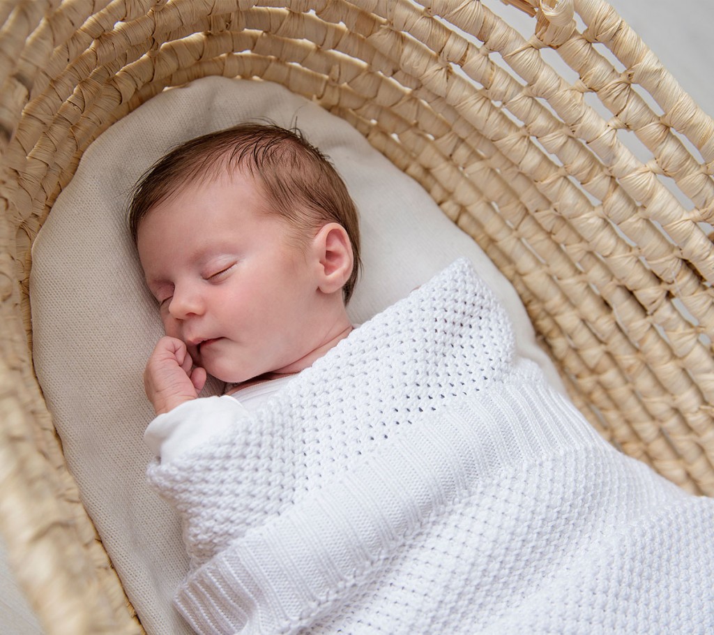 Lullalove Koc Bambusowy Biel 75x100cm 0+