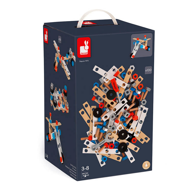 Janod Zestaw Konstruktora Brico Kids 100el 3+