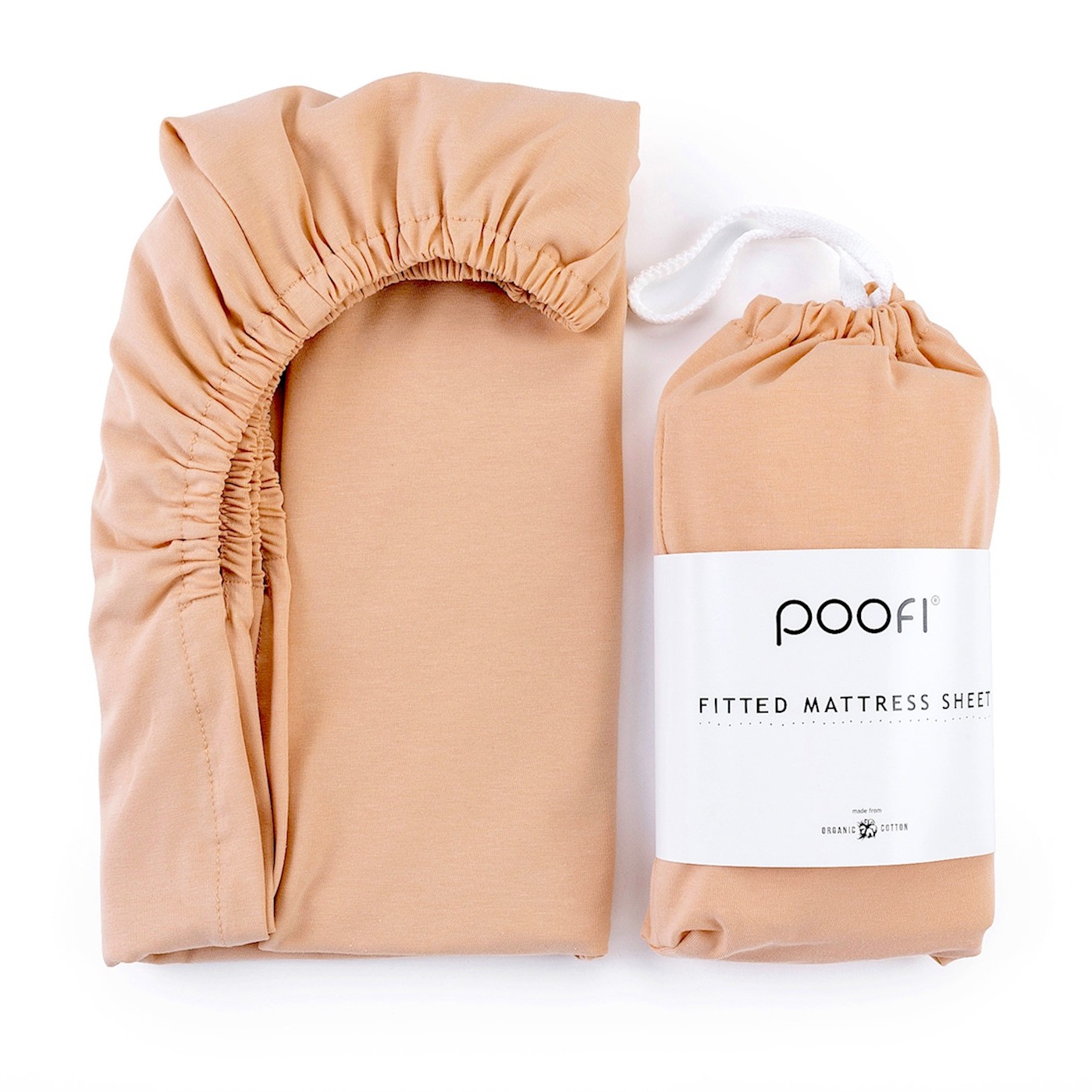 Poofi Prześcieradło Organic&Color 70x140 - Morela