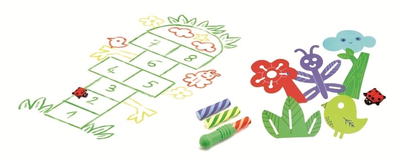 Djeco Zestaw do Rysowania Gry Podwórkowe 6+