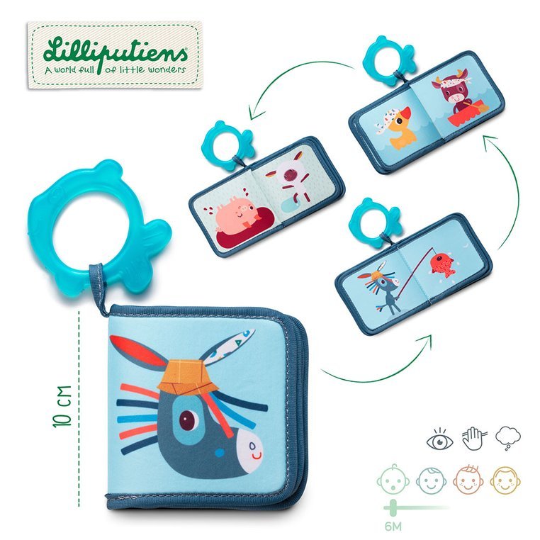 Lilliputiens Książeczka do kąpieli z gryzakiem Osiołek Ignace 6m+