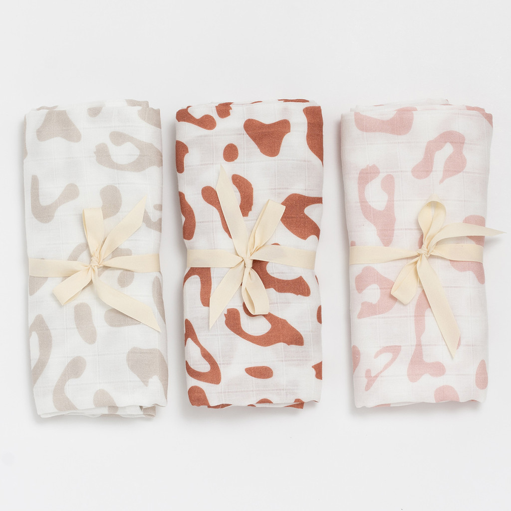 BimBla, Otulacz bambusowo - bawełniany 100X100 Leo - ceglany