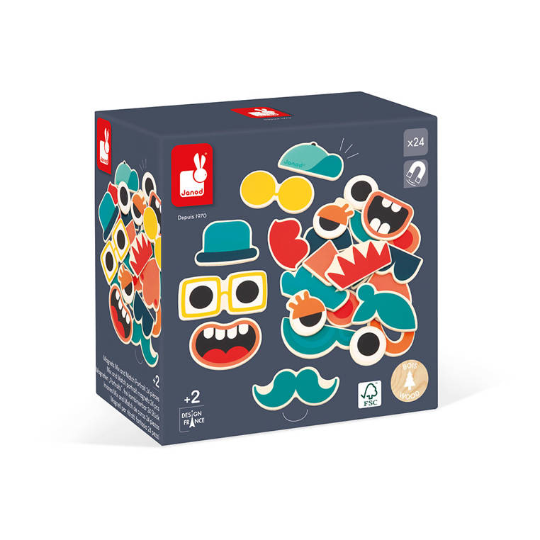 Janod,  Magnesy 24 szt Portrety