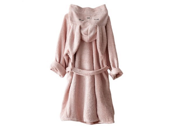 Bamboom Szlafrok Bambusowy Różowy z Kapturkiem 2-4 lata