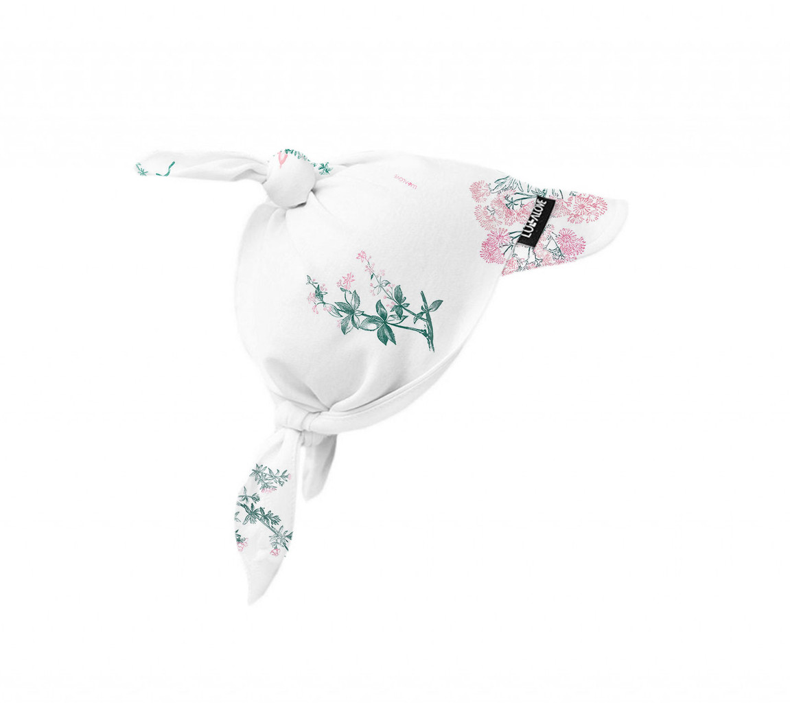 Lullalove Chustka na głowę Zielnik Róż 0+ | Ochrona przed słońcem