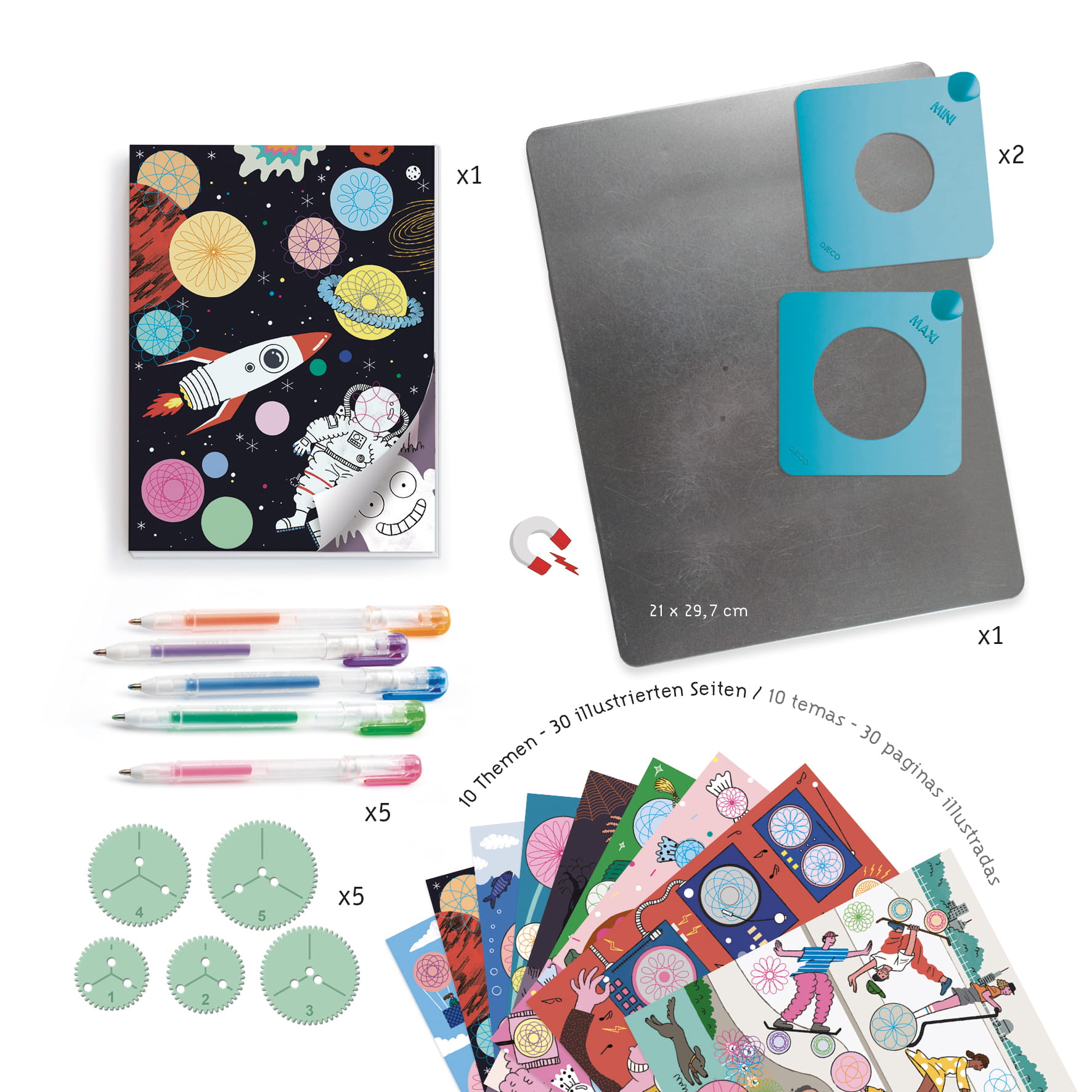 Djeco Zestaw Artystyczny Spirale Motywy 6+