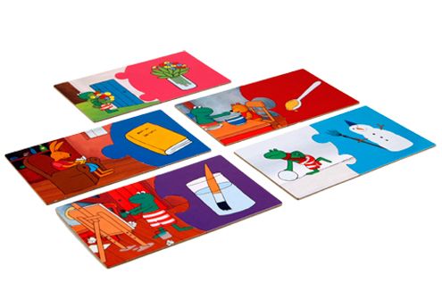 Frog & Friends Kto co robi? Puzzle 2+ Barbo Toys