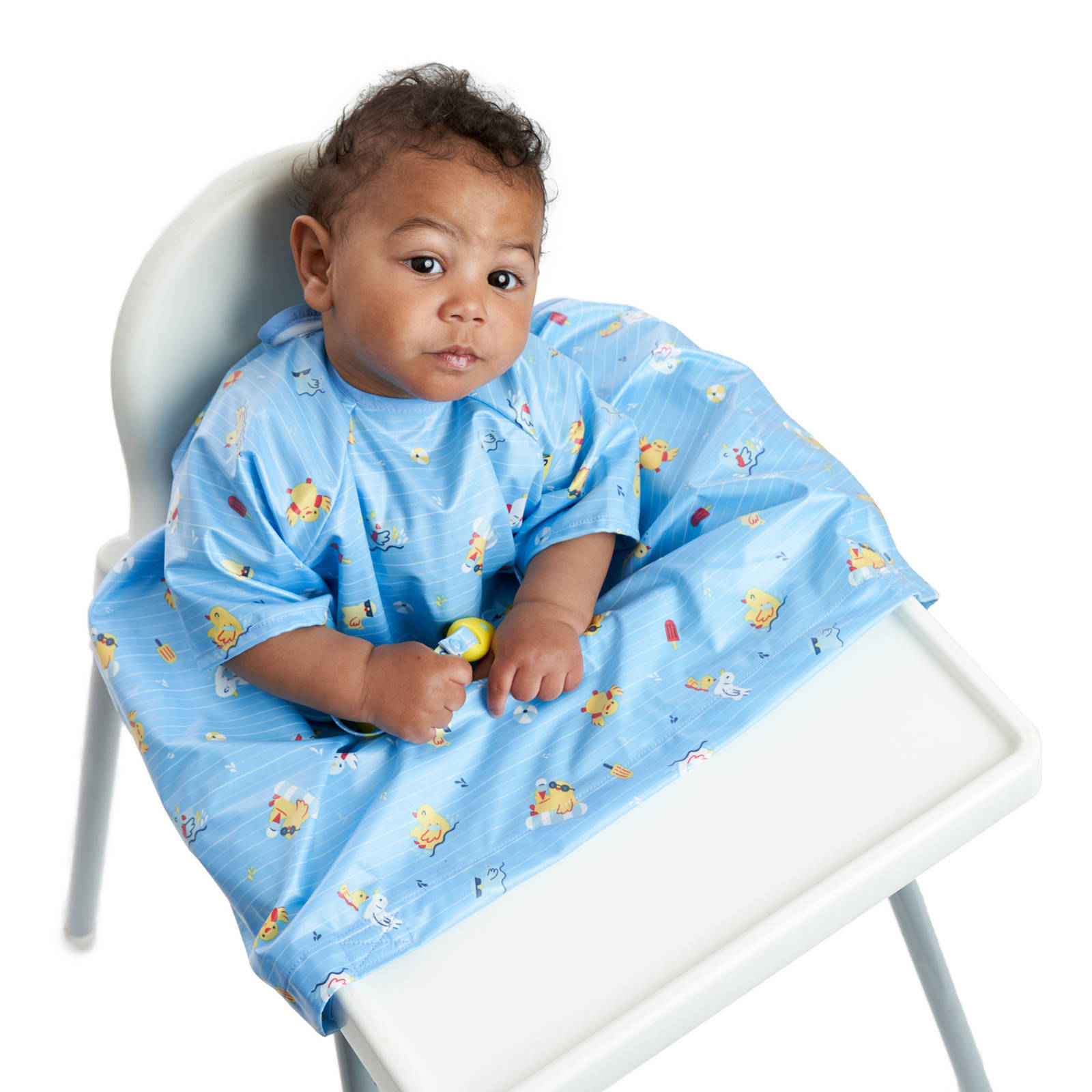 BIBaDO, Wodoodporny śliniak z krótkim rękawem BLW Duck Pool Party