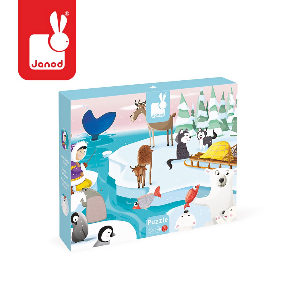 Janod Puzzle Sensoryczne Lodowa Kraina 20el 3+