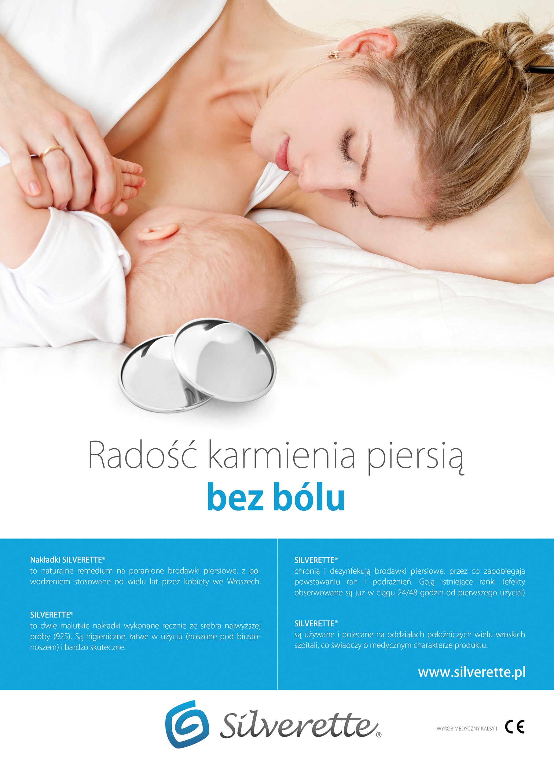 Srebrne nakładki na brodawki piersiowe Silverette