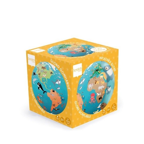 Scratch Piłka dmuchana Mapa Świata 40 cm 18m+