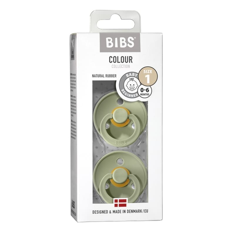 Bibs Duo Colour Smoczek kauczukowy Sage 2-pack 0-6m