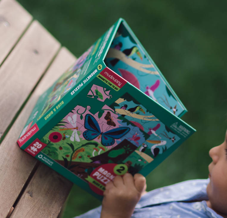 Mudpuppy Magnetyczne Puzzle 2w1 Robaki i Ptaki 20el 4+