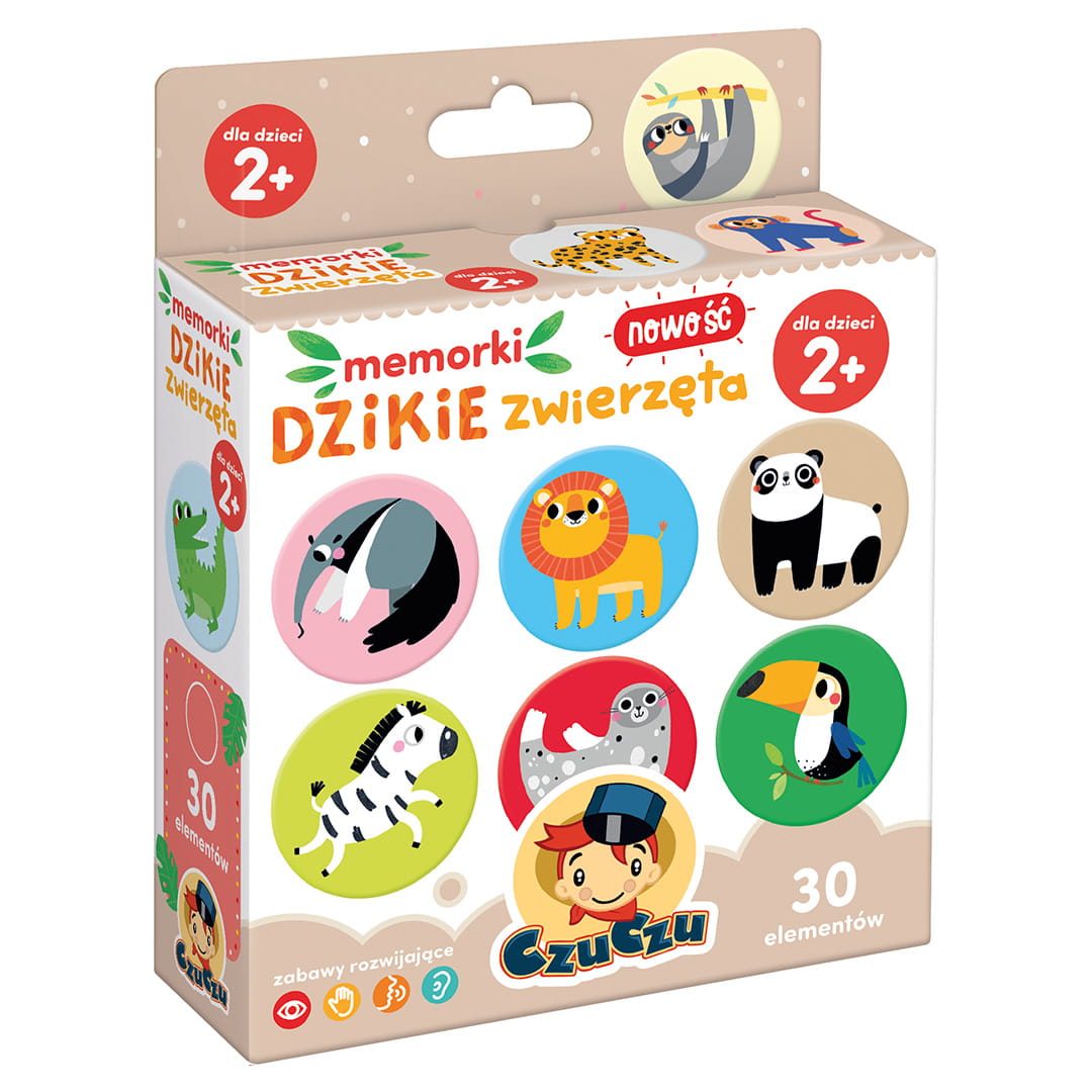 Czuczu Memorki Dzikie Zwierzęta 30 elementów 2+