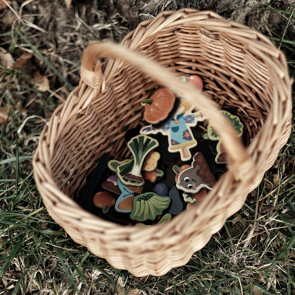 Janod Magnetyczna układanka Mój magiczny ogród 70 magnesów 3+