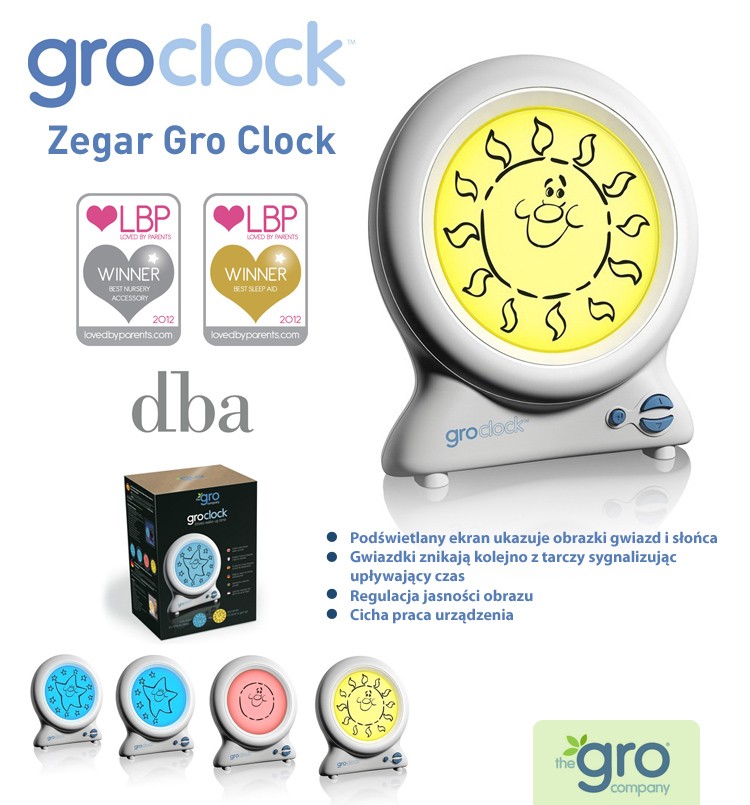Gro Company Zegar Gro-Clock - Naucz się Odczytywać Godzinę 2+