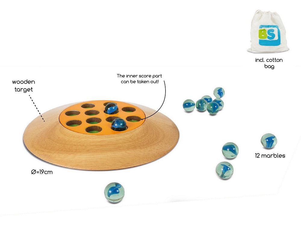 BS Toys Gra Szklane Kulki Marbles 4+ Zestaw