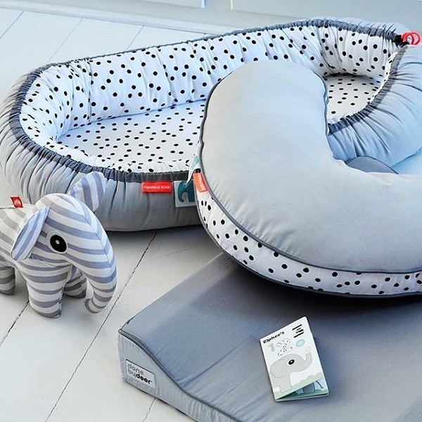 Dots Gniazdko Niemowlęce Szare