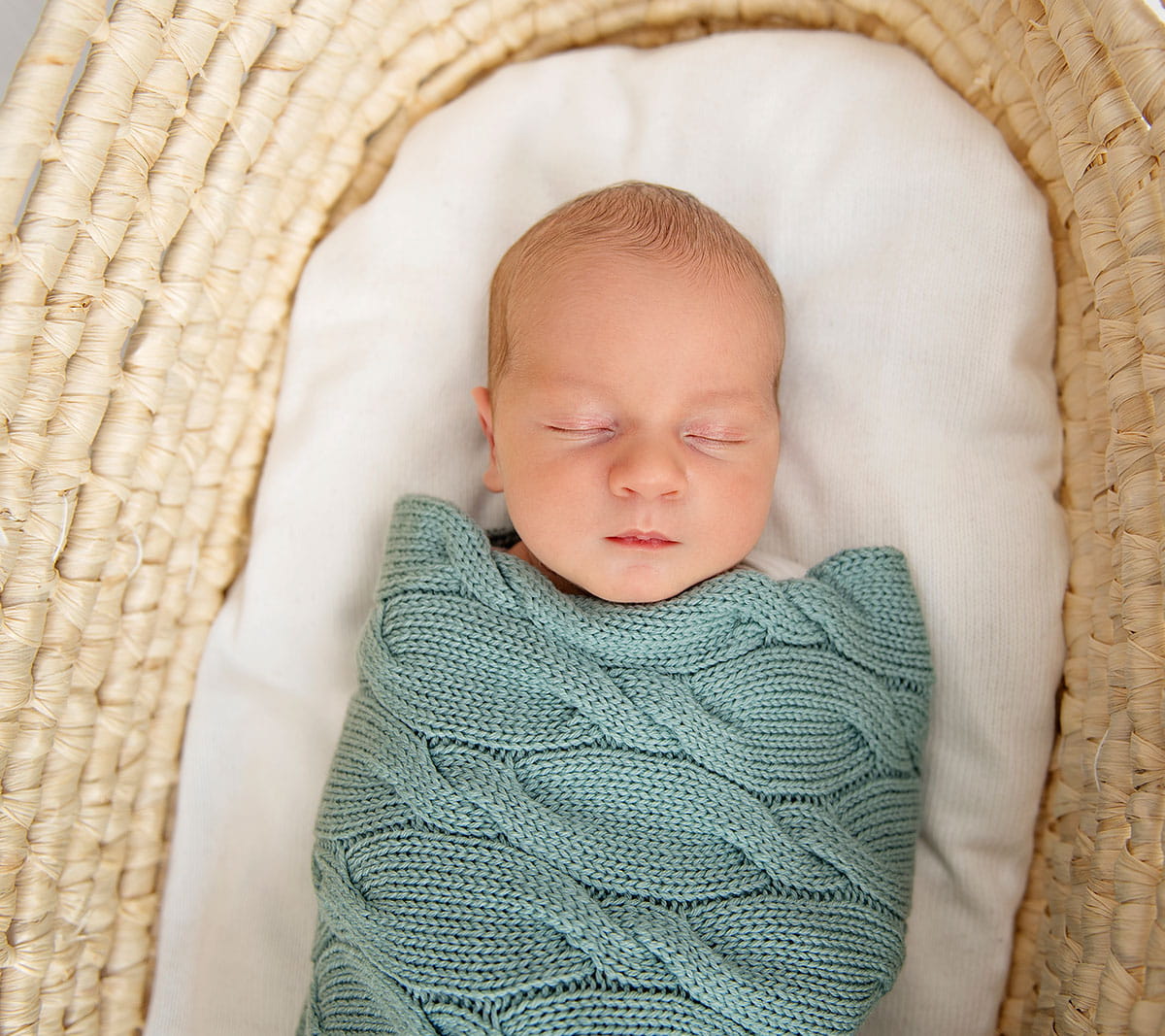 Lullalove Kocyk Wełna Merino Szałwia PREMIUM 80x100cm