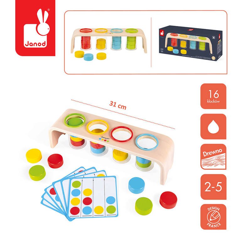 Janod Układanka Sortowanie Kolorów Essentiel 2+ lat