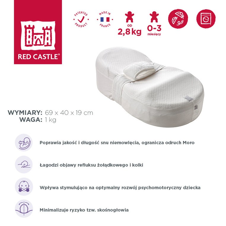 Red Castle, ergonomiczny materac dla niemowląt Cocoonababy,