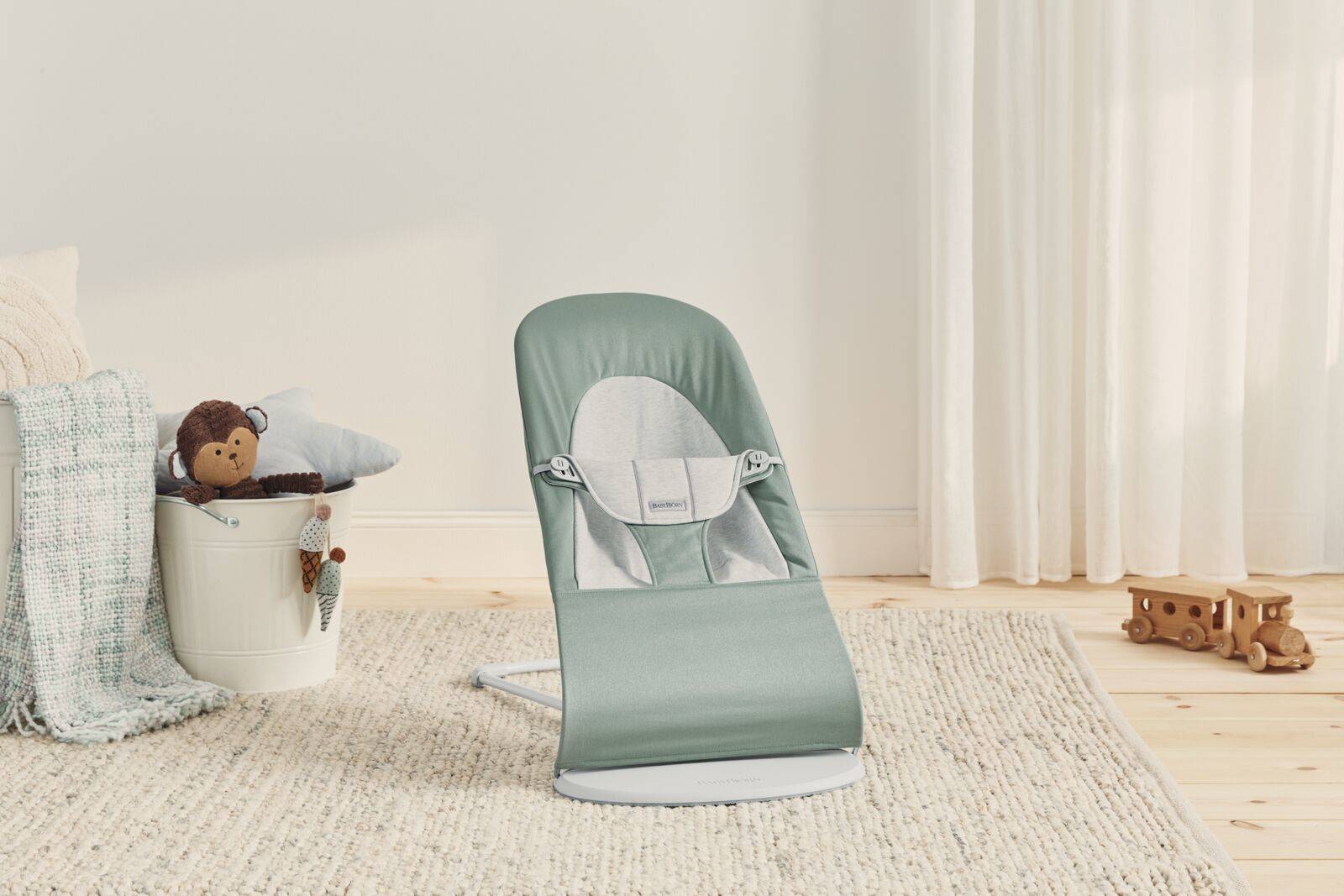 Babybjorn Leżaczek Balance Soft Bawełna Jasnoszary 0+