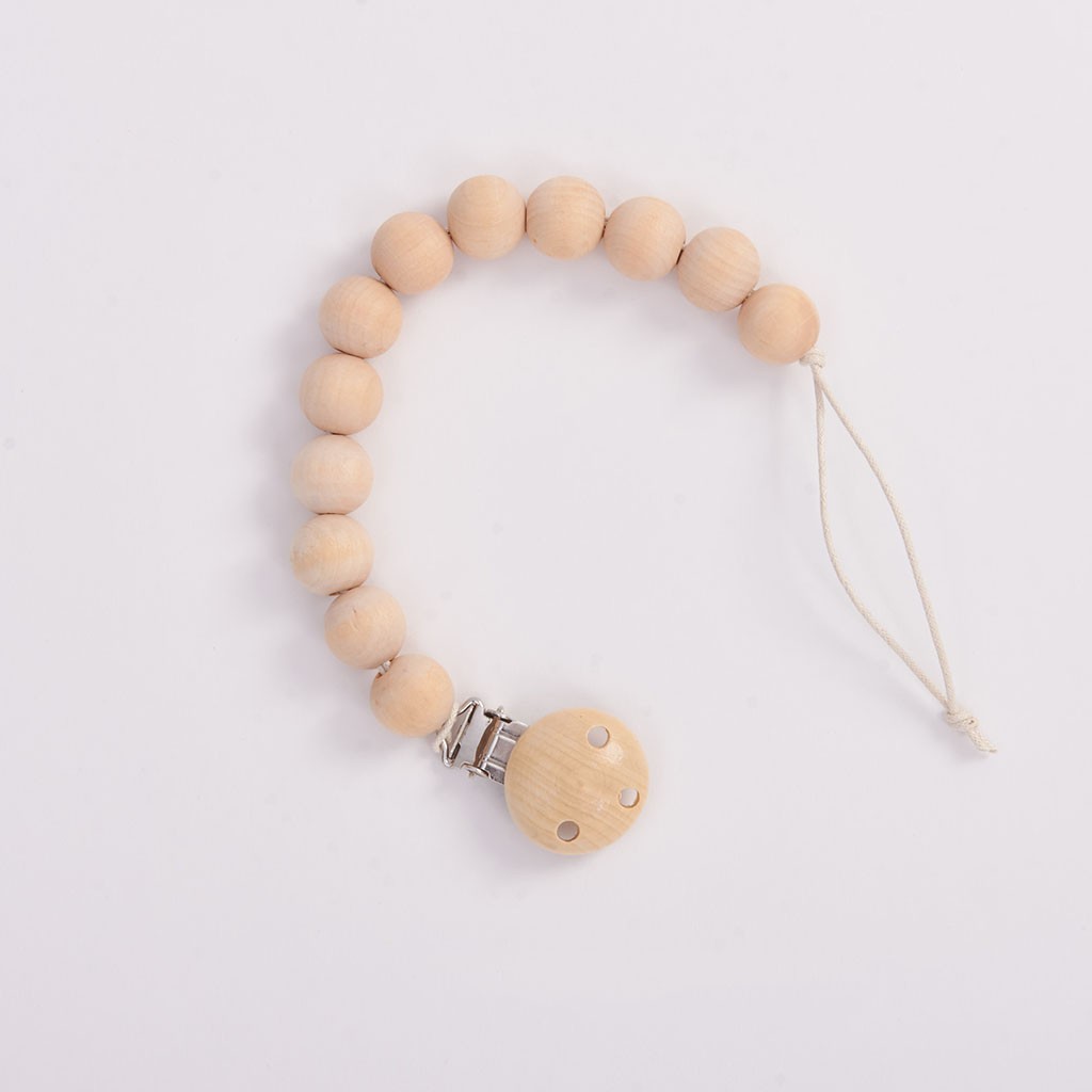 Bimbla Zawieszka do smoczka Drewniana Bukowa 0+